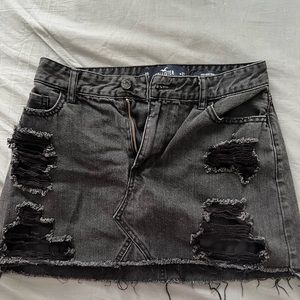 Distressed Black Hollister Skirt
